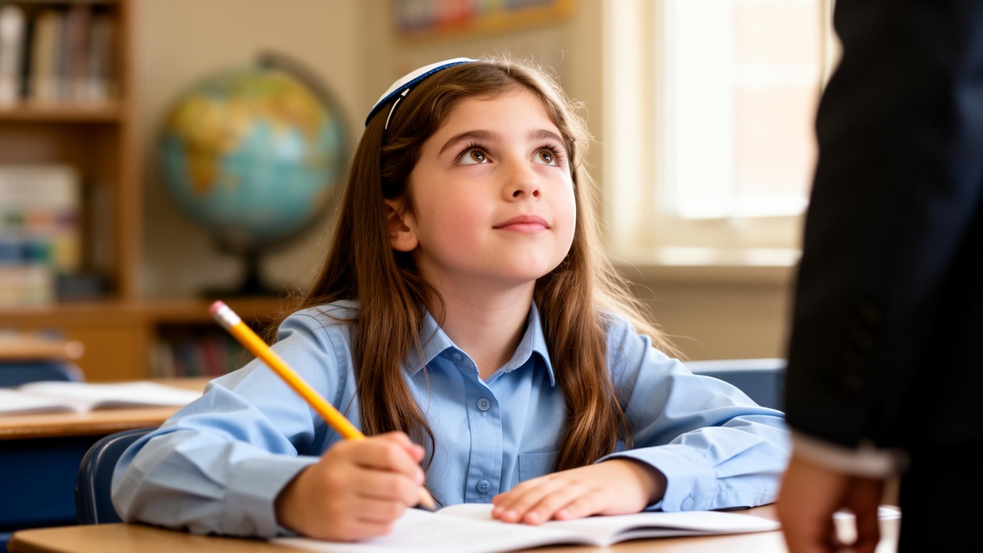 Academy student engaged in a classroom lesson
